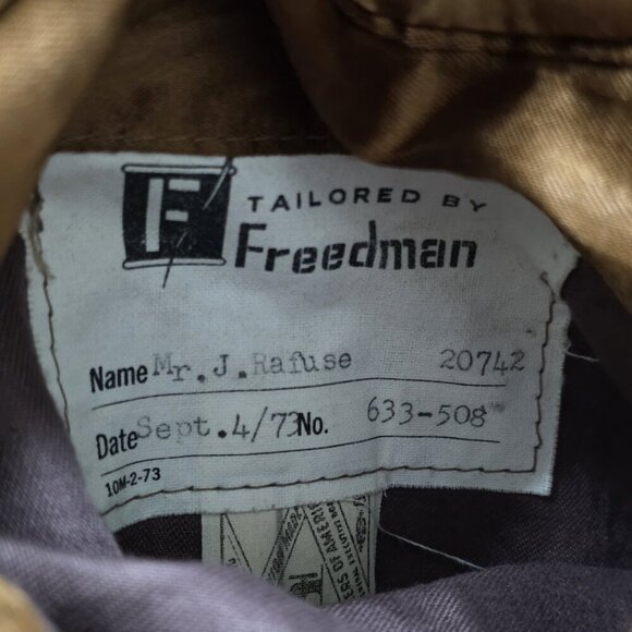 VTG Crombie Wool Coat 44 Glen Plaid LS Lined 1 Vent Buttons Union Made Classic - Picture 11 of 16